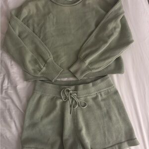Women's Ghanda Sage Green Matching Lounge Set